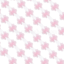 3D-Blumen-Polyester-Chiffon-Spitzenbesatz, für Kleidungsdekoration, Perle rosa, 7/8 Zoll (22 mm)