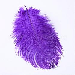 Accesorios de traje de plumas de avestruz, teñido, color de malva, 15~20 cm