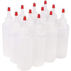 Plastic Glue Bottles, Bottle Caps Through-hole, White, 4.4x16.7cm, capacity: 150ml, 12pcs/set
