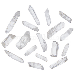 Nbeads 100g cuentas de cristal de cuarzo natural, cuentas de cristal de roca, pepitas, sin agujero / sin perforar, de alambre envuelto colgante de decisiones, 15~40x4~12x3~10mm