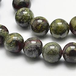 Naturdrachenblut Perlen Stränge, Runde, 10 mm, Bohrung: 1.2 mm, 38 Stk. / Strang, 15.5 Zoll