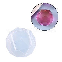 Moldes de silicona de bola de hielo de diamante, moldes de resina, para resina uv, fabricación artesanal de resina epoxi, blanco, 32x32x20mm