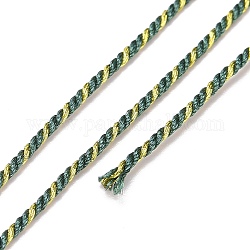 Cordon filigrane polycoton, corde tressée, avec bobine en plastique, pour accrocher au mur, artisanat, emballage cadeau, sarcelle, 1.2mm, environ 27.34 yards (25 m)/rouleau