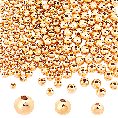 Wholesale CREATCABIN 1 Box 240Pcs 3 Sizes Golden Spacer Beads 18K Real Gold  Plated Round Balls Spacers Metal Loose Smooth Tiny Charms for Jewelry  Making Necklaces Bracelets DIY Crafts Findings Accessory 