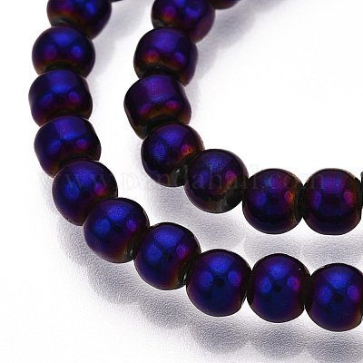 Chapelets de perles en verre électroplaqué&nbsp;EGLA-T021-4mm-13C-1