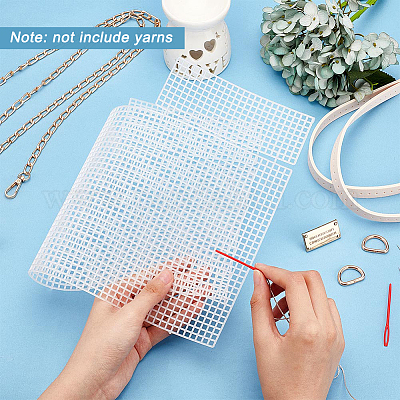 Mesh Plastic Canvas Sheets Kit with Metal Bag Strips Alloy Clasps for Bag  DIY Crafts Embroidery Cross Stitch - AliExpress