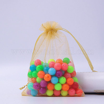 Rectangle organza sacs à cordon&nbsp;CON-PW0001-054C-12-1