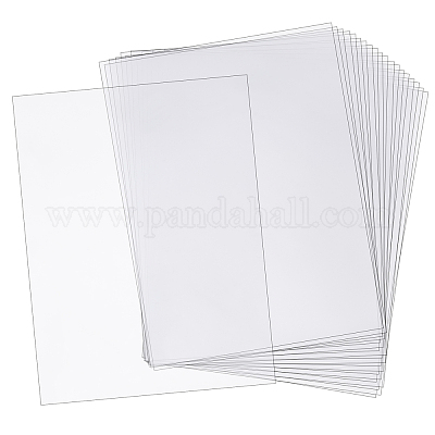 AHANDMAKER 20 Pcs Clear Polystyrene Flexible Plastic Board Sheet, 8 x 11  inch Clear Plastic Sheet with Protective Paper for Craft, Windows, Picture