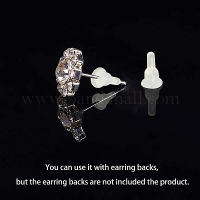100pcs Plastic Earring Backs Stoppers Earnuts Stud Earring Stopper