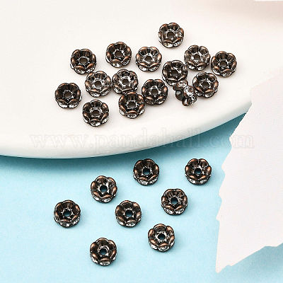 Messing Strass Zwischen perlen&nbsp;RB-A014-L5mm-01R-NF-1
