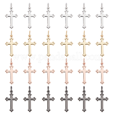 Shop PH PandaHall 4 Color Cross Charms for Jewelry Making - PandaHall  Selected