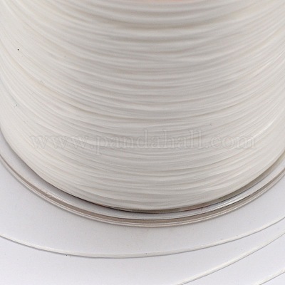 Japanese Flat Elastic Crystal String, Elastic Beading Thread, for Stretch  Bracelet Making, White, 0.5mm, about 328.08 yards(300m)/roll