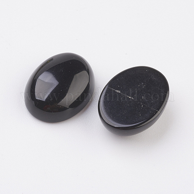 Cabujones de obsidiana natural con espalda plana&nbsp;G-G741-22x30mm-20-1