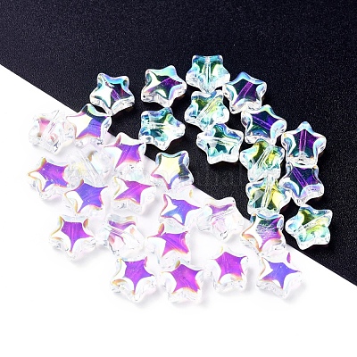 Perles en verre electroplate&nbsp;EGLA-E059-G05-1