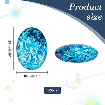 Glas cabochons&nbsp;GGLA-PH0001-53-1