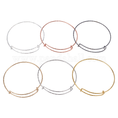 Shop CHGCRAFT 36Pcs Expandable Bangle Charms Bracelets Iron Adjustable Wire  6 Colors Blank Bangles for DIY Crafts Jewelry Making for Jewelry Making -  PandaHall Selected