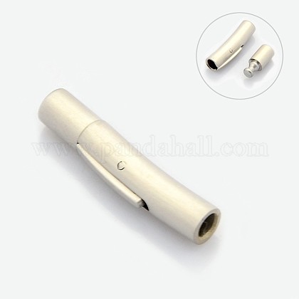 Spalte 304 Edelstahl matt Bajonett Halskette Spangen STAS-I013-3mm-A-1