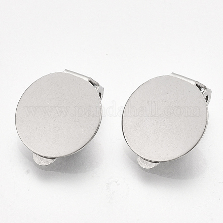 Accessoires de boucles d'oreilles clips à vis en 304 acier inoxydable X-STAS-T045-33D-P-1