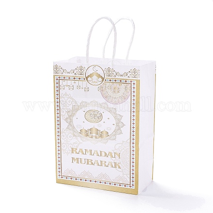 Прямоугольные подарочные пакеты из крафт-бумаги Рамадан CARB-F009-01A-1