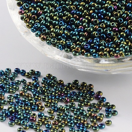 11/0 Electroplated Glass Seed Beads X-SEED-Q008-F605-1