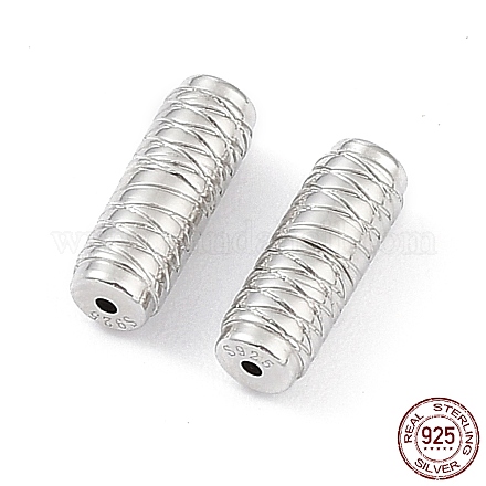 Rhodium Plated 925 Sterling Silver Screw Clasps STER-K173-13P-1