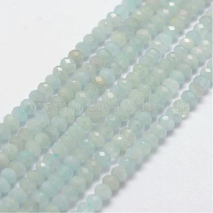 Chapelets de perles en aigue-marine naturelle G-P243-02-1