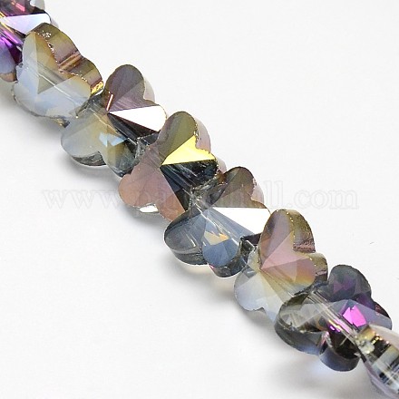 Electroplate Crystal Glass Butterfly Beads Strands EGLA-F041-C03-1