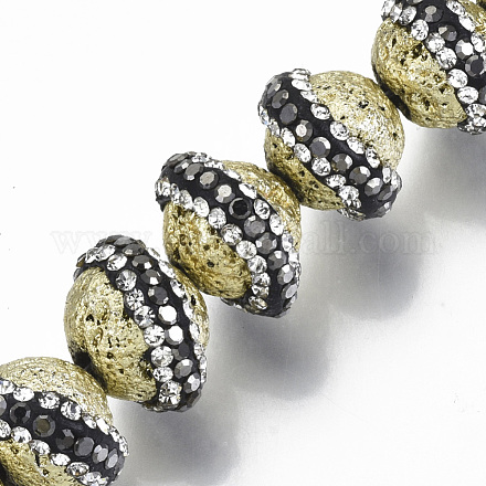 Perles de pierre de lave synthétique G-N329-001B-1