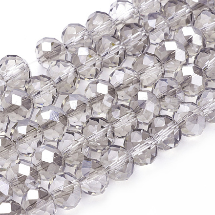 Electroplate Glass Beads Strands GR10MMY-01S-1