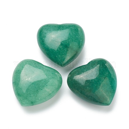 Натуральный зеленый авантюрин сердце любовь камень G-J391-02D-1
