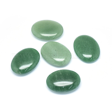 Natürlicher ovaler Palmenstein aus grünem Aventurin G-P415-55A-1