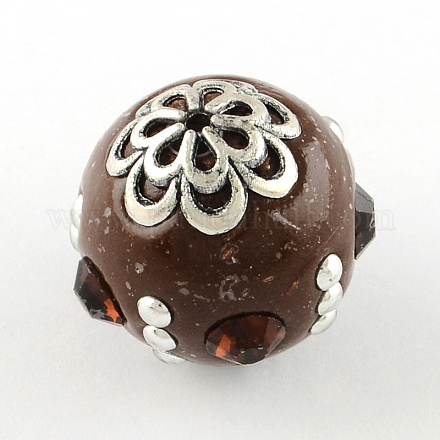 Handmade Indonesia Round Beads IPDL-R033-22E-1
