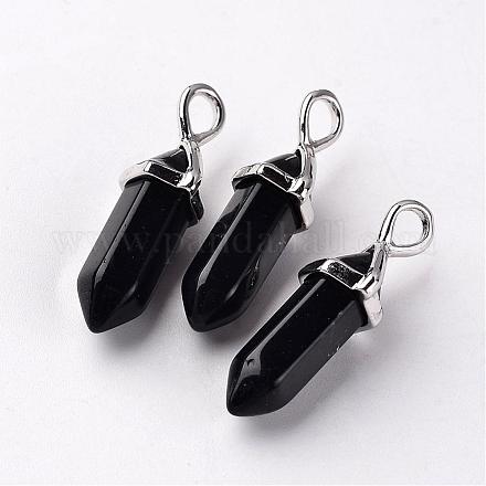 Balles pendentifs obsidienne naturelles G-E332-A03-1