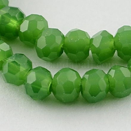 Faceted Imitation Jade Glass Beads Strands X-GLAA-R136-2mm-20-1