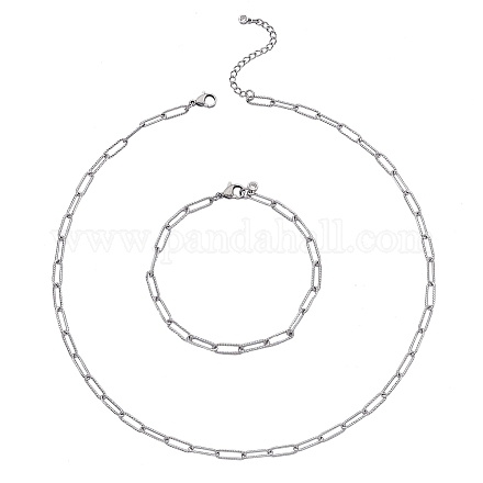 Ожерелья и браслеты цепочки со скрепками из нержавеющей стали sgSJEW-PH01379-06-1