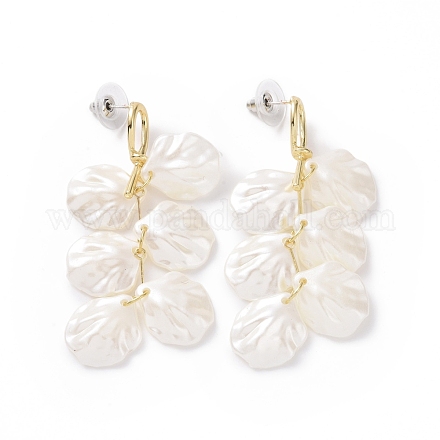 Acrylic Imitation Shell Dangle Earrings EJEW-L281-02LG-1