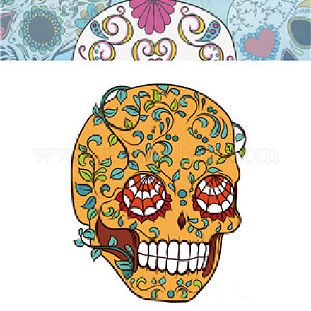 Хэллоуин тема светящиеся боди-арт татуировки наклейки SKUL-PW0002-093-07-1