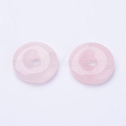 Colgantes naturales de cuarzo rosa G-F524-B10-1