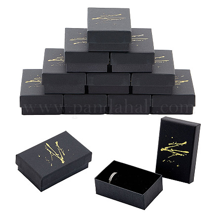 Hobbiesay 12pcs cajas de embalaje de joyería de cartón CON-HY0001-01B-1