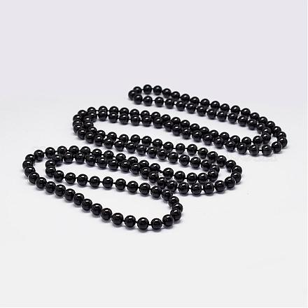 Glass Pearl Beaded Necklaces NJEW-K042-8mm-HD05-1