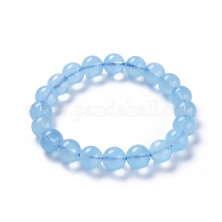 Perles naturelles turquoises étirer bracelets BJEW-G626-10mm-02A-1