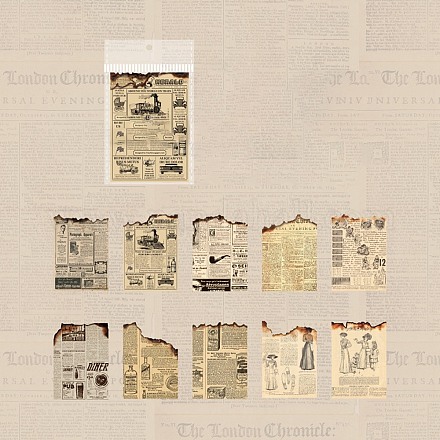 30 Blatt 10 Stile Vintage Scrapbook-Papierblöcke PW-WG39262-05-1