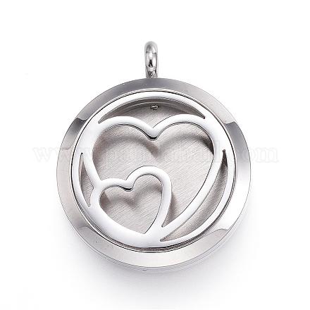 316 Surgical Stainless Steel Diffuser Locket Pendants STAS-P102-035-1