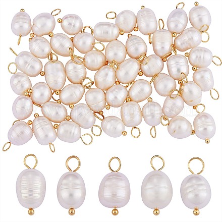Colgantes naturales de perlas cultivadas de agua dulce PEAR-SZ0001-08-1