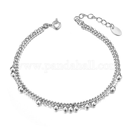 Bracelets multi-rangs en argent sterling shegrace 925 pour femmes JB451A-1