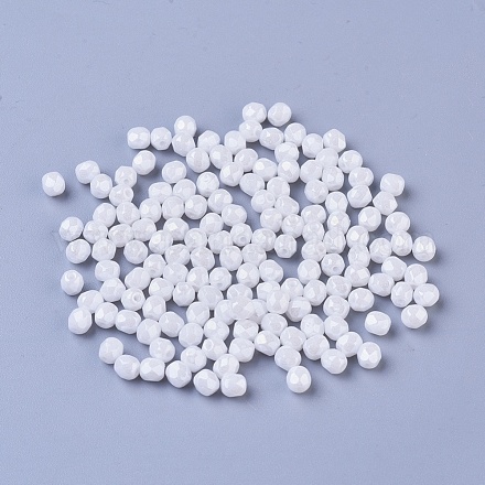 Perles de verre polies au feu tchèques X-GLAA-F100-C01-1