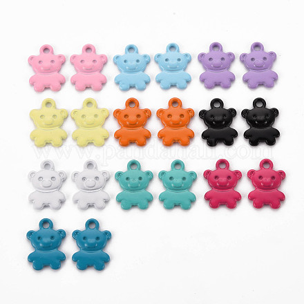 Spray Painted Alloy Charms PALLOY-Q433-034-RS-1