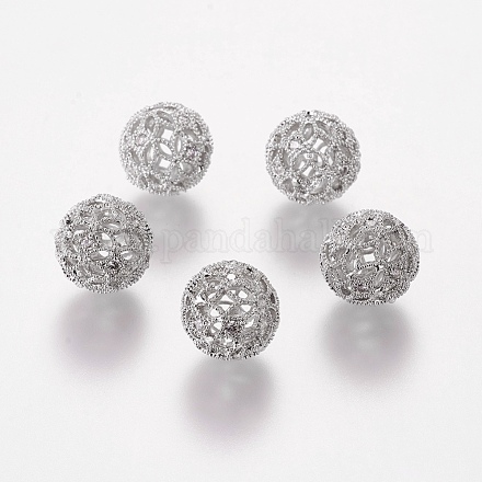 Perles de cubes zircone en laiton  ZIRC-D011-50P-1