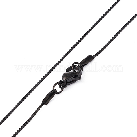 304 Stainless Steel Serpentine Chain Necklace for Men Women NJEW-G076-01B-EB-1