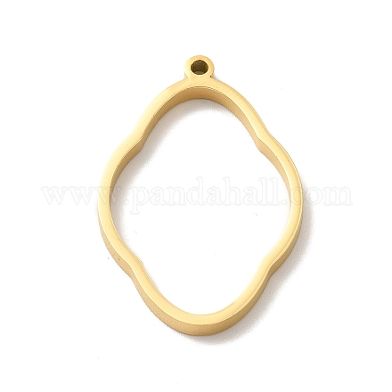Placage ionique (ip) 304 pendentifs à lunette arrière ouverte en acier inoxydable STAS-K208-21-1